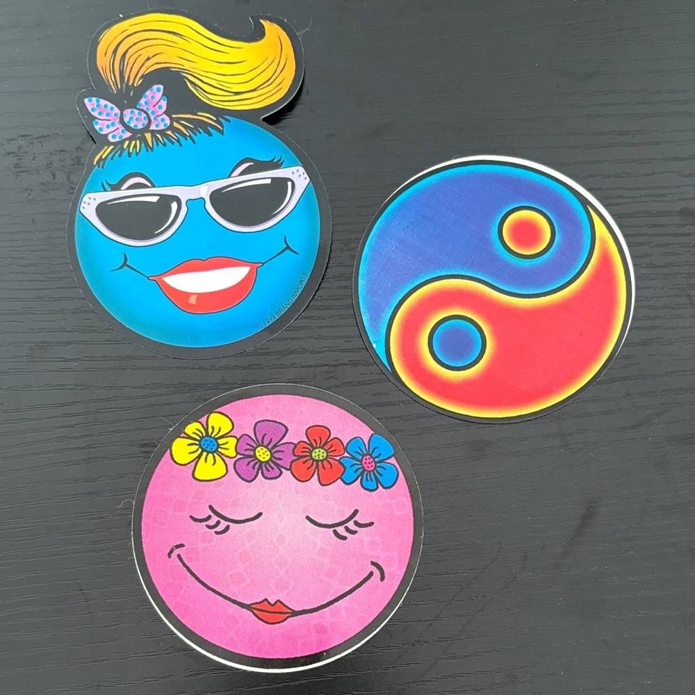 Colorful Smiley Face Stickers Set